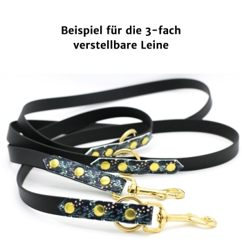 Biothane Leine 3-fach verstellbar mit Juniper Berries Motiv
